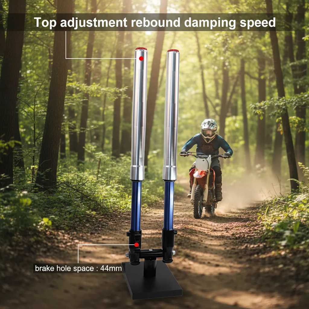 44 मिमी फुट इनवर्टेड फोर्क रिबाउंड एडजस्टेबल मोटरसाइकिल शॉक अवशोषक