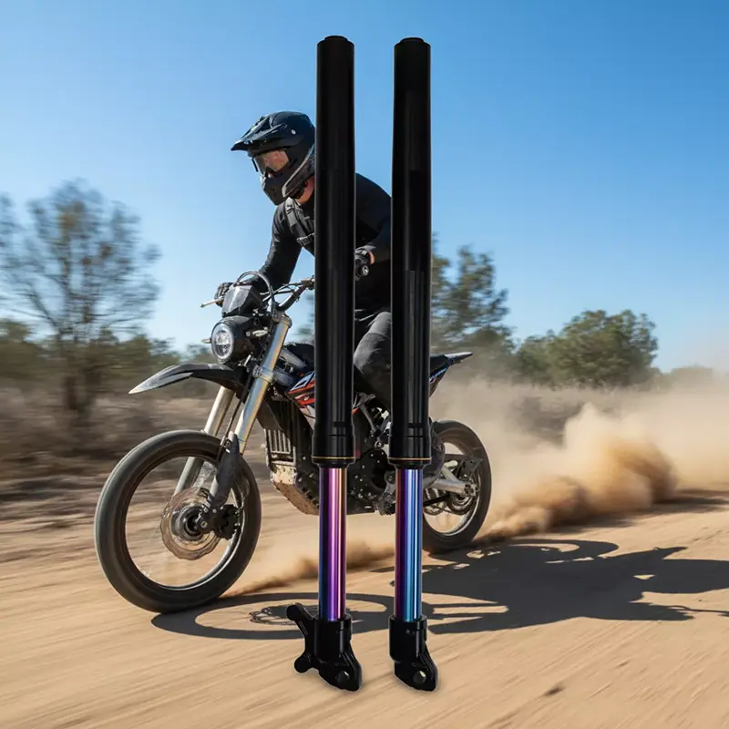 रेनबो कलर कस्टम इनवर्टेड फ्रंट फोर्क मोटरसाइकिल शॉक एब्जॉर्बर